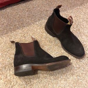 R.M. Williams brown suede boots. Made in Australia